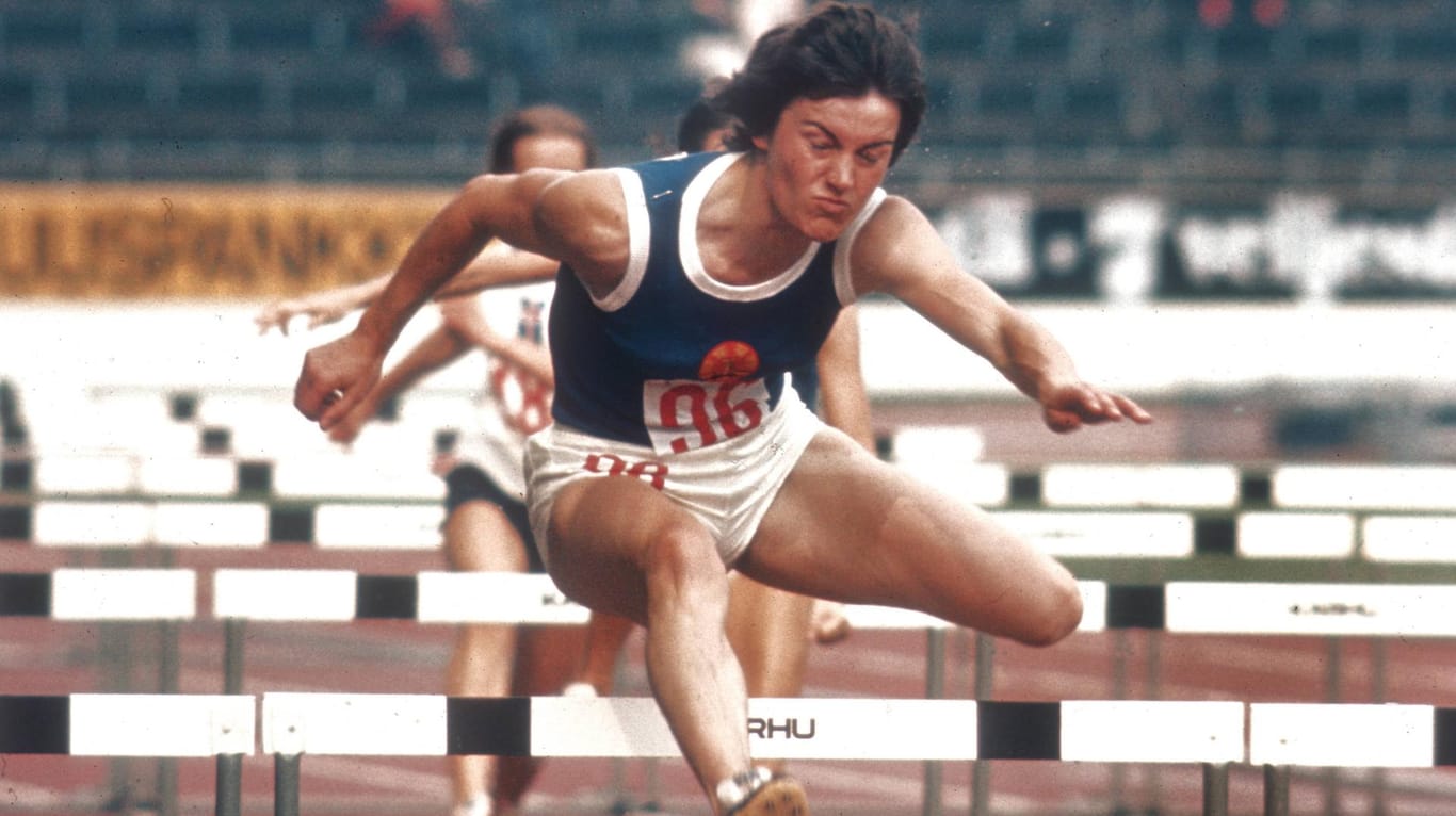 1971: Karin Balzer in Aktion.
