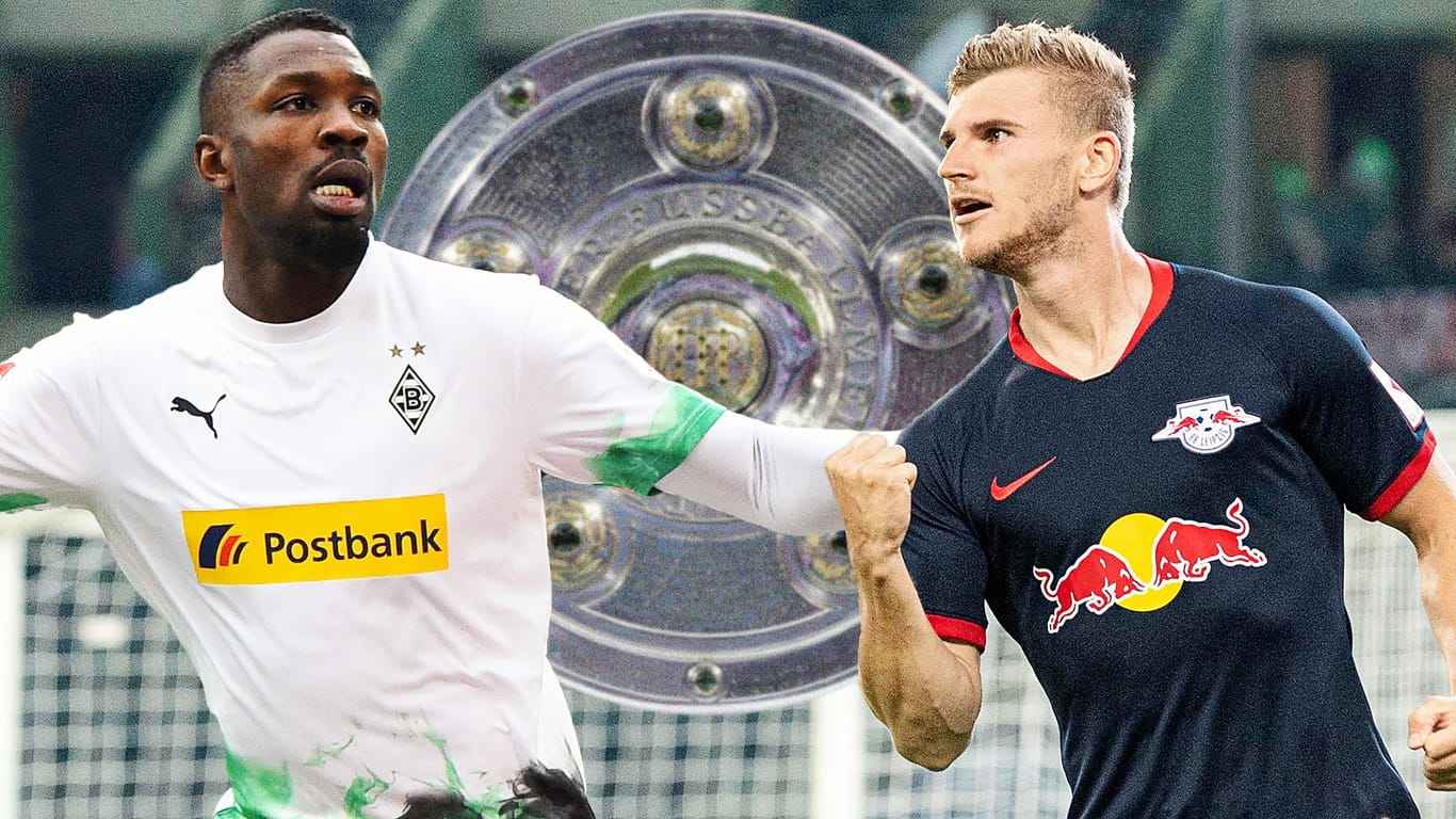 Marcus Thuram (l.) und Timo Werner (r.): Die beiden Stürmer schießen ihre Teams zu Titelkandidaten.