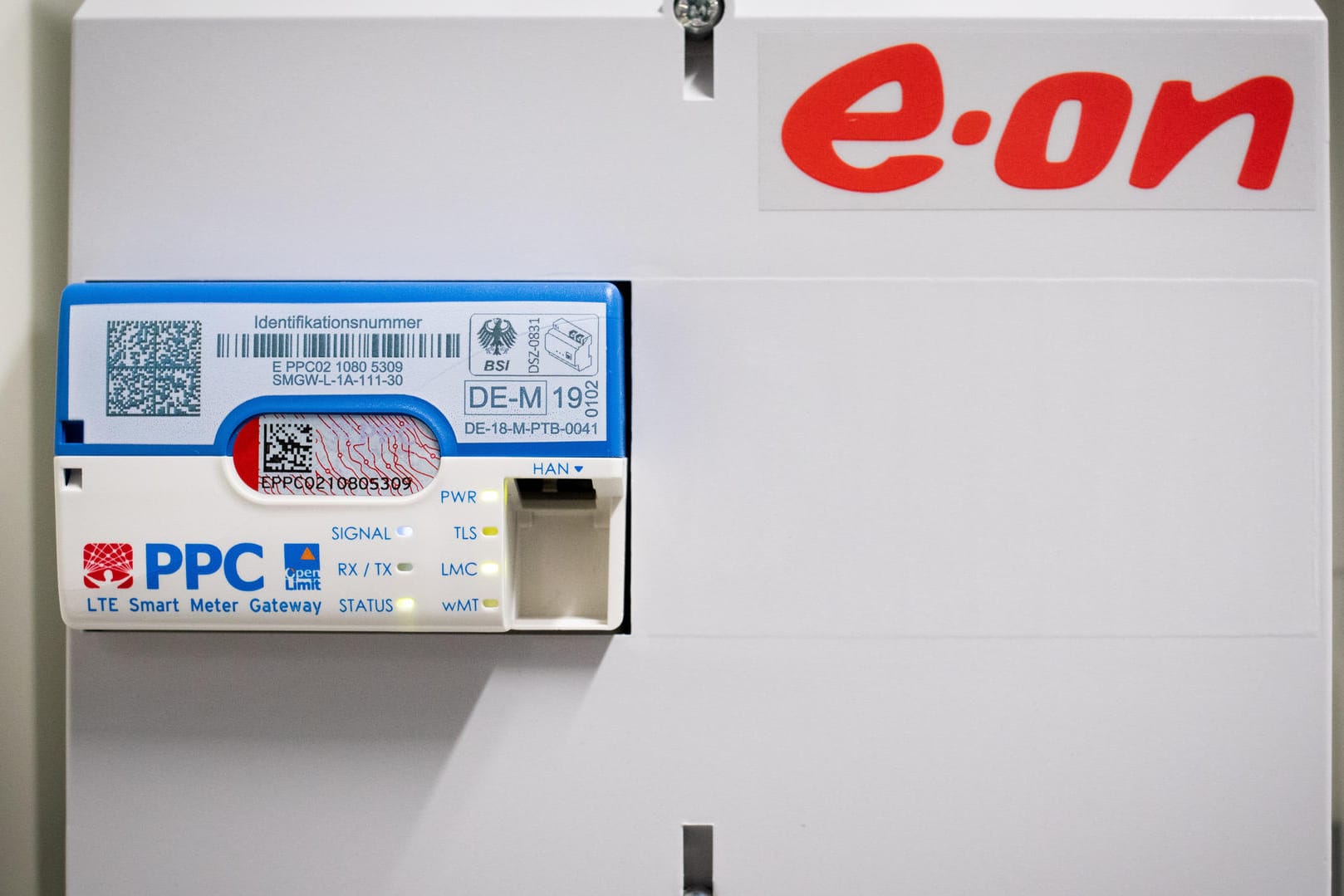 Ein LTE-Smart-Meter-Gateway des Energieversorgers Eon: Sobald das BSI 2020 eine sogenannte Markterklärung veröffentlicht, kann der Pflichteinbau starten.