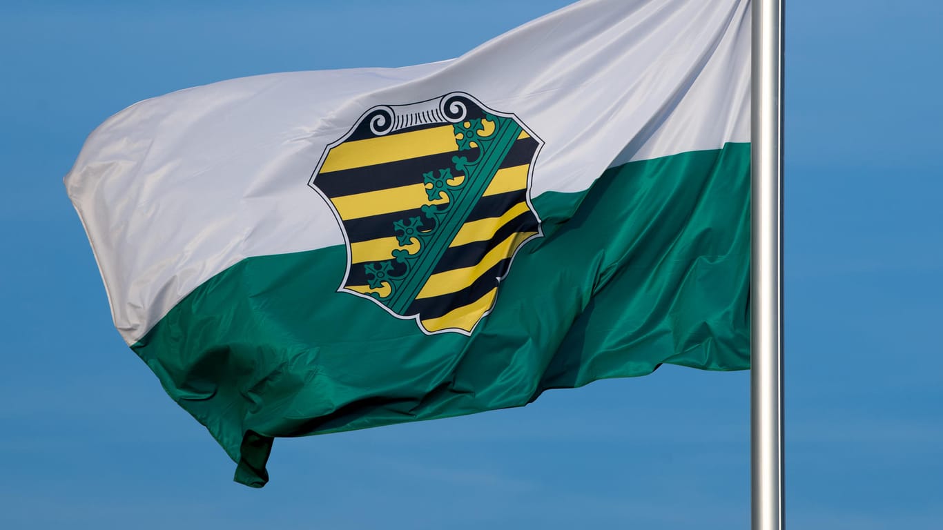 Die Flagge vom Bundesland Sachsen: Die Grünen gaben grünes Licht für die dritte Kenia-Koalition in Deutschland.