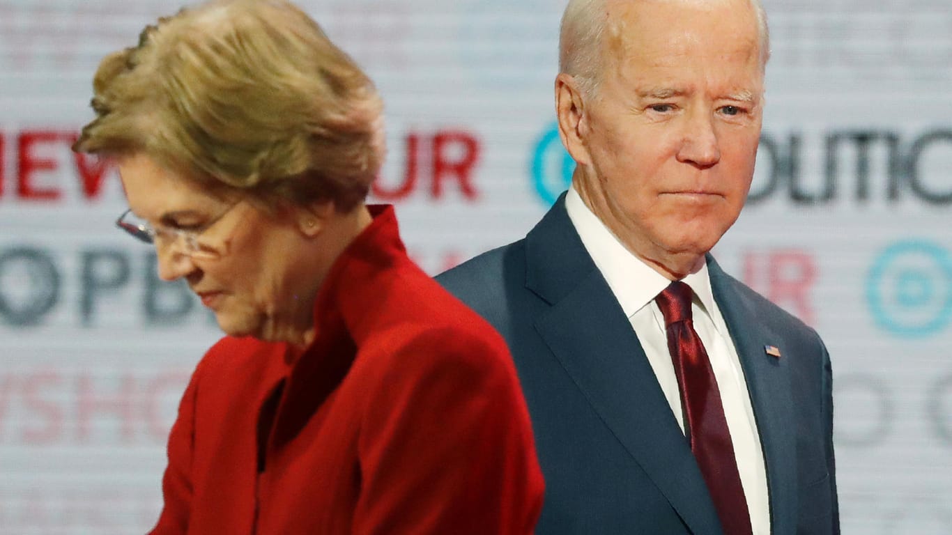 Elizabeth Warren und Joe Biden: Die Demokraten wettern weiter heftig gegen Donald Trump.