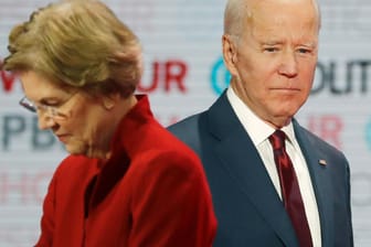 Elizabeth Warren und Joe Biden: Die Demokraten wettern weiter heftig gegen Donald Trump.