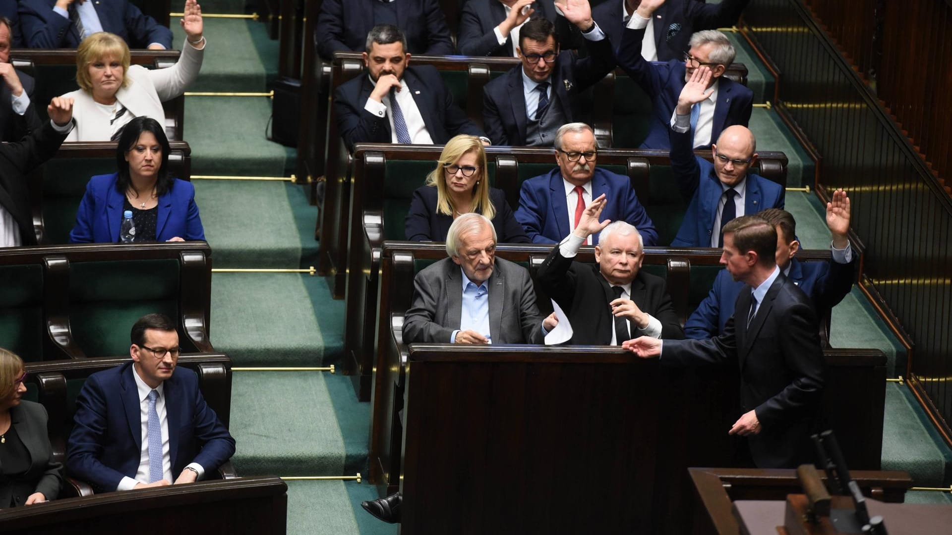 Das polnische Parlament: Die Opposition kritisierte die Regierung heftig für das Gesetz. Das polnische Parlament: Die Opposition kritisierte die Regierung heftig für das Gesetz.