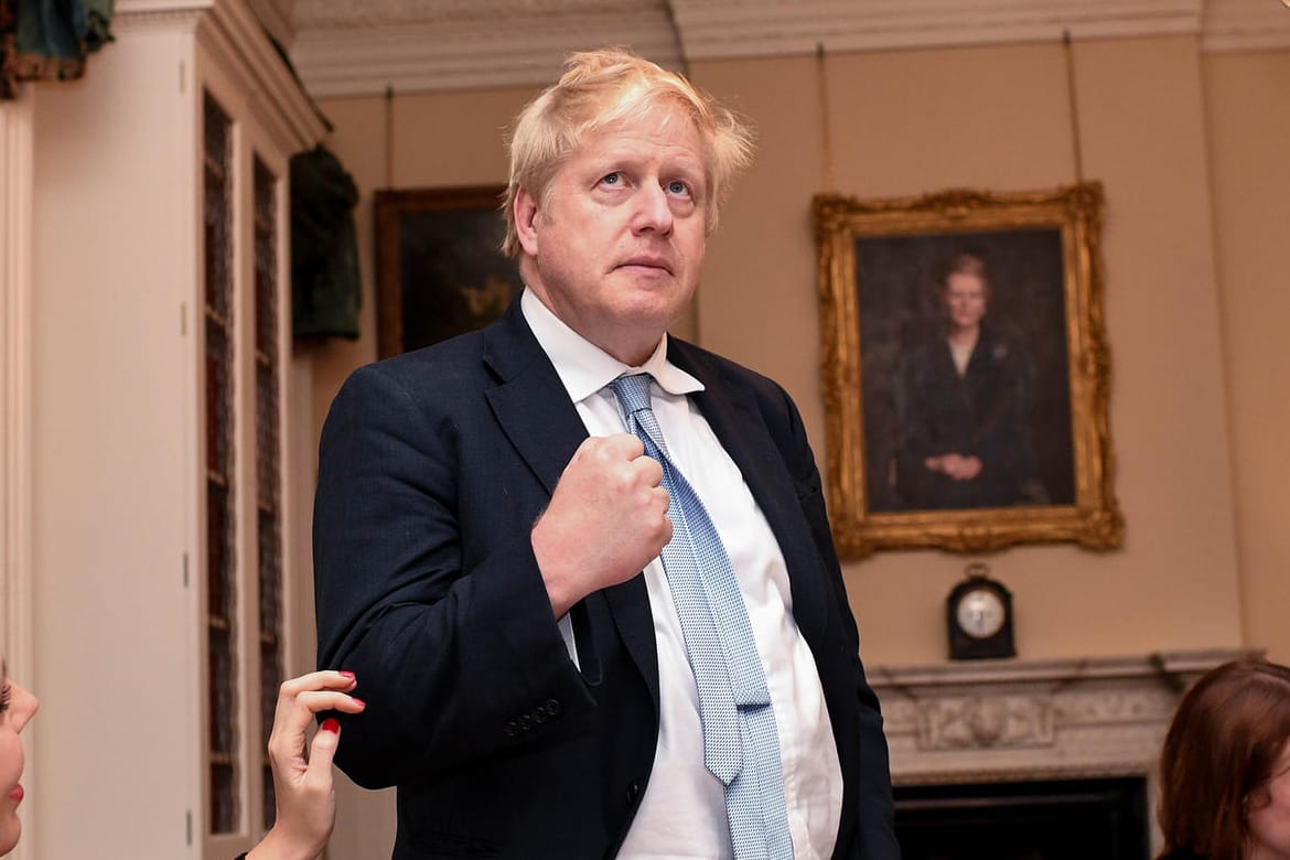 Boris Johnson in der Wahlnacht im Moment seines Triumphes: Ab sofort muss er um die Zukunft des Vereinigten Königreichs kämpfen.