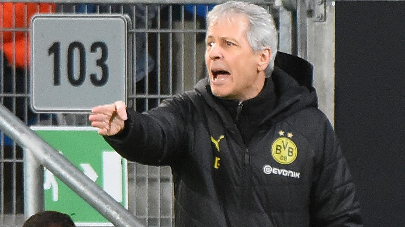 Frustriert: BVB-Trainer Lucien Favre im Spiel gegen die TSG Hoffenheim.