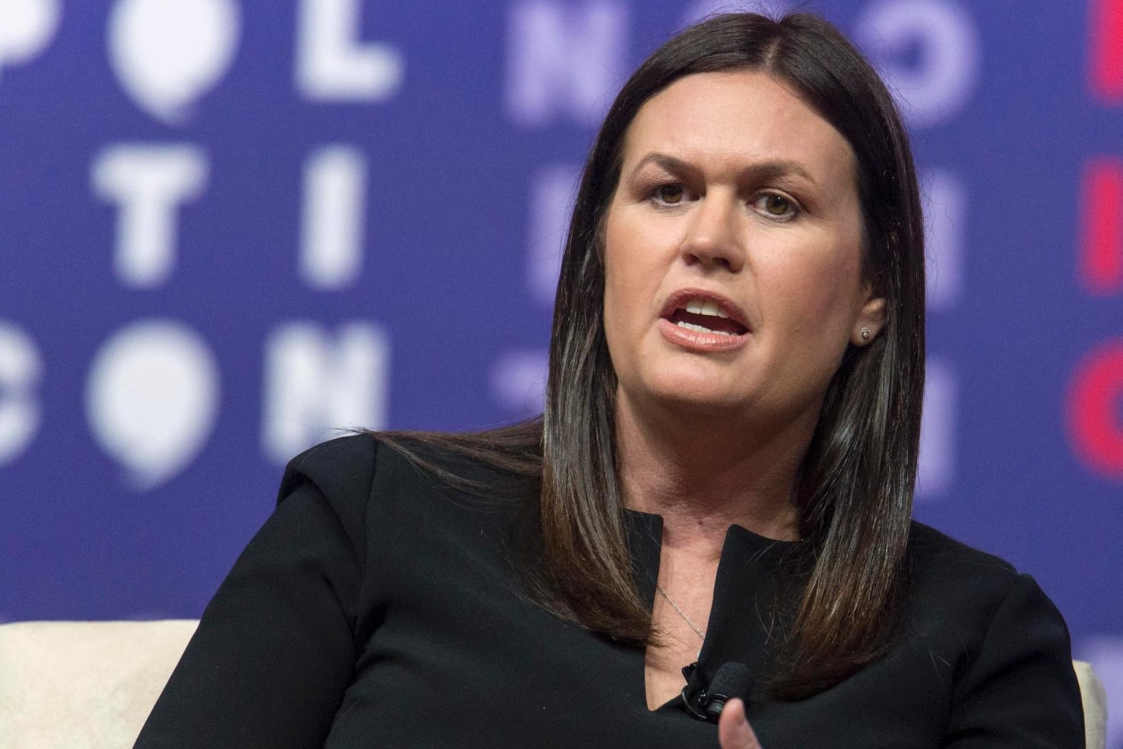 Trumps Ex-Sprecherin Sarah Huckabee Sanders: Die 37-Jährige machte sich auf Twitter über den demokratischen Präsidentschaftsbewerber Joe Biden lustig. Dabei hatte sie eine Szene in der TV-Debatte der Demokraten lediglich falsch interpretiert.