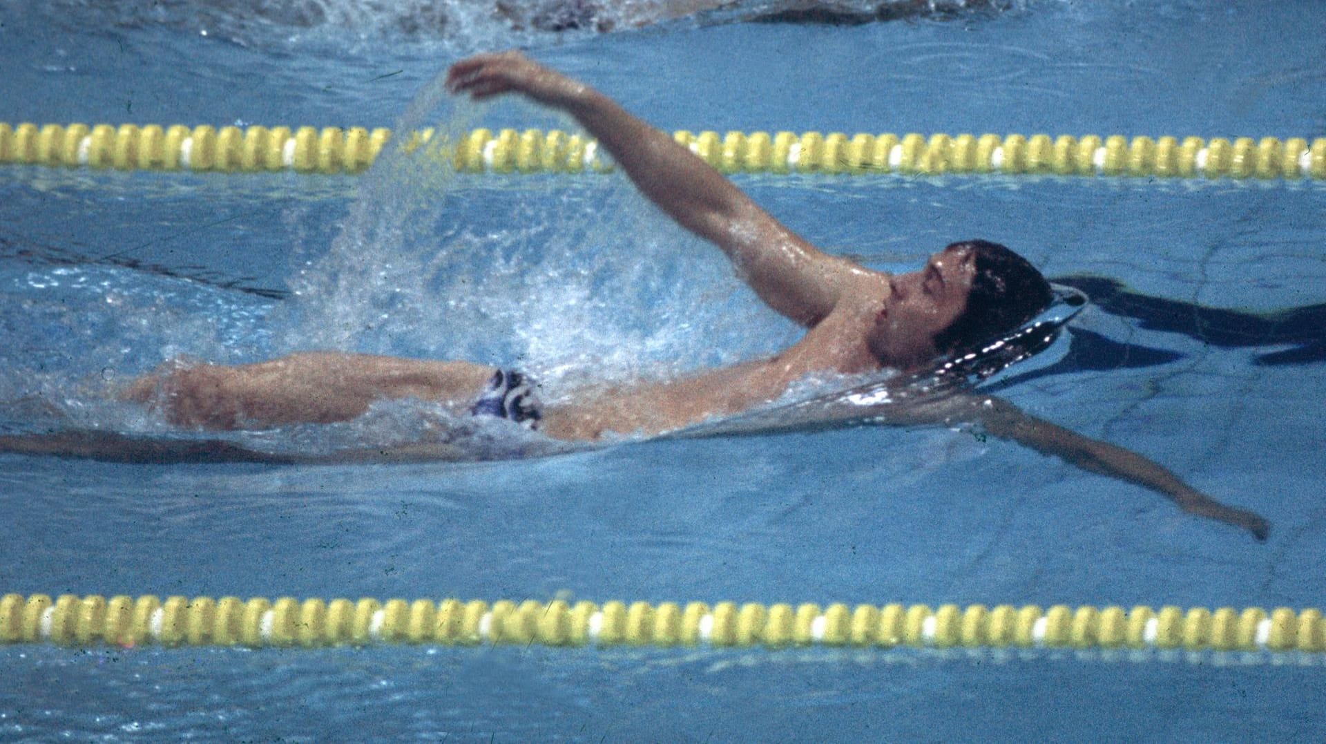 Olympia 1976: Roland Matthes im Wettbewerb über 200 Meter Rücken.