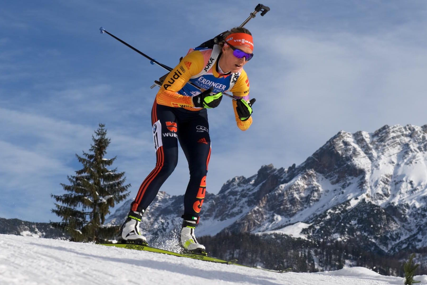 Belegt beim Massenstart in le Grand-Bornand den fünften Platz: Denise Herrmann.