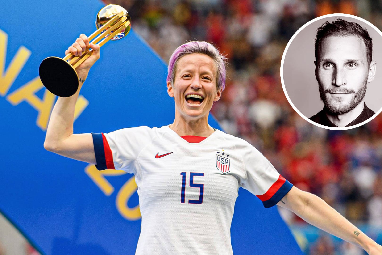 Benedikt Höwedes (r.) wünscht sich mehr politisch engagierte deutsche Sportler: als Vorbild dient ihm die US-Amerikanerin Megan Rapinoe (Bild).