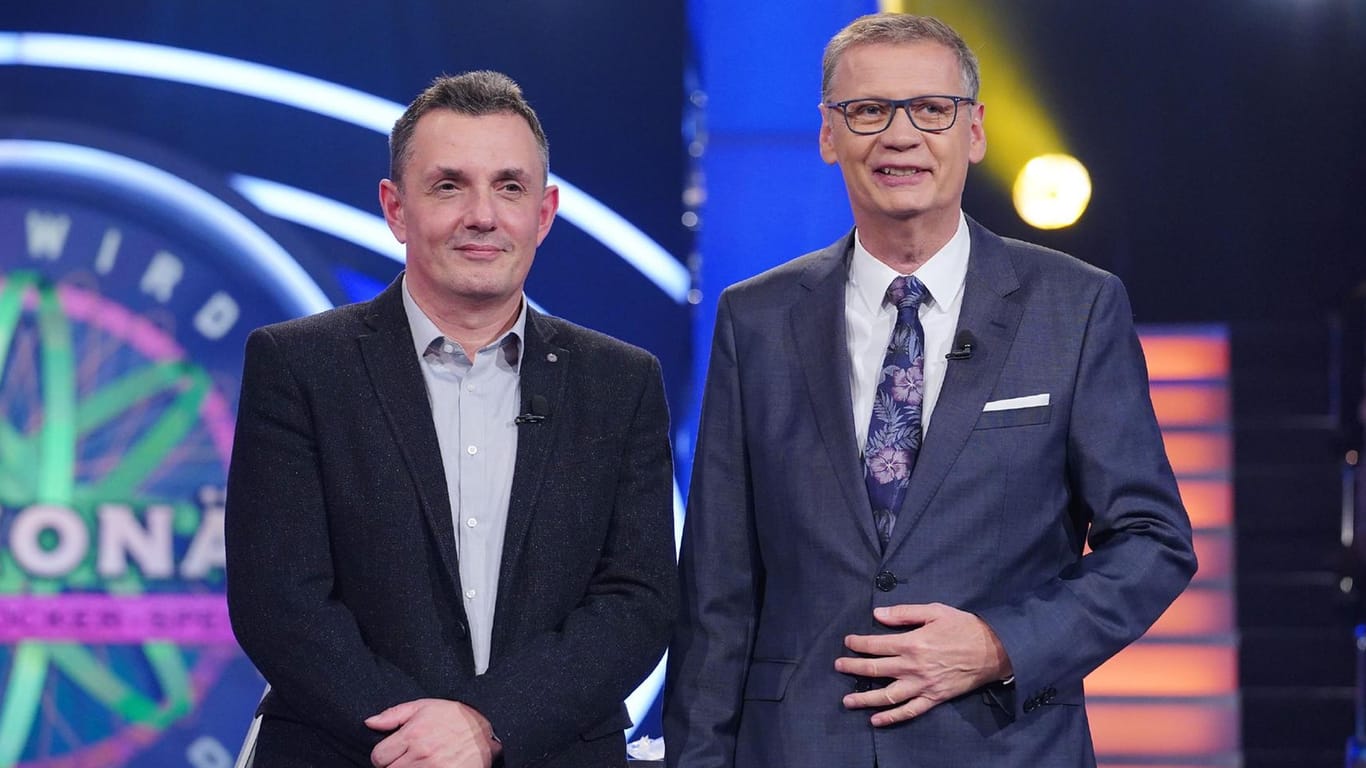 Alexander Embach und Günther Jauch: Bei "Wer wird Millionär" erspielte der Kandidat 8.000 Euro.
