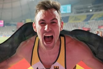 Goldjunge: Niklas Kaul gewann bei der Leichtathletik-WM in Katar Gold im Zehnkampf.