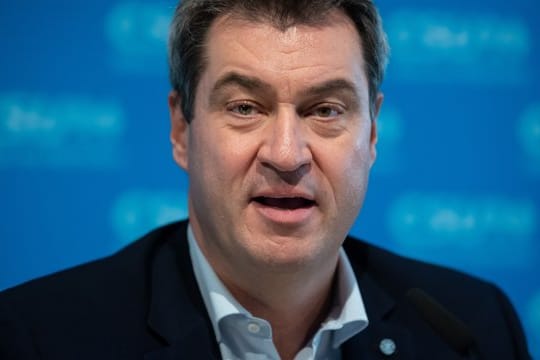 Bayerns-Ministerpräsident Markus Söder nach einer CSU-Vorstandssitzung in München.