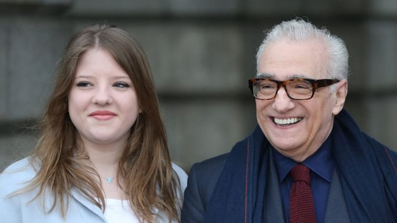 Martin Scorsese und seine Tochter Francesca bringen sich gegenseitig zum Lachen.