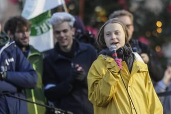 Greta Thunberg mit anderen Klimaaktivisten in Turin: Mit ihrer Bewegung Fridays For Future hat die junge Schwedin weltweit Millionen Menschen mobilisiert.