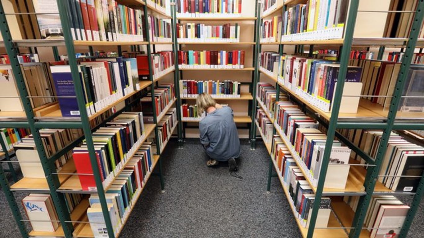Die Zahl der Bibliothekenbesuche ist in Deutschland leicht gestiegen.