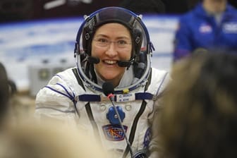 US-Astronautin Christina Koch vor dem Start ihres Raumflugs zur ISS im März dieses Jahres.