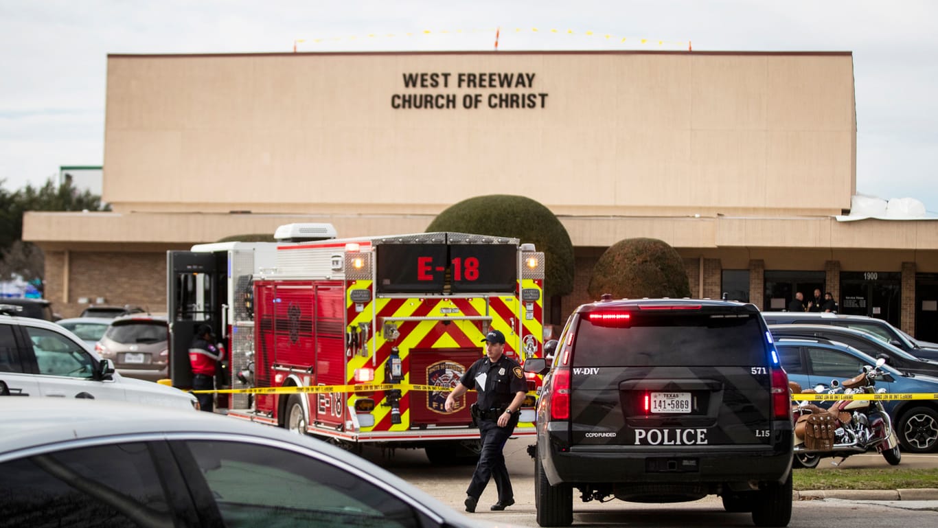 Die "West Freeway Church of Christ" in White Settlement: Ein Mann schoss während des Gottesdienstes um sich und tötete zwei Menschen.