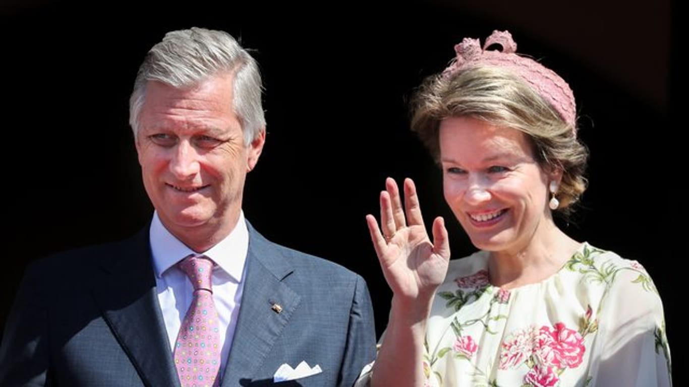 Das belgische Königspaar König Philippe und Königin Mathilde 2019 in Wittenberg.