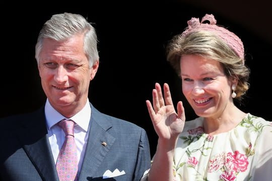 Das belgische Königspaar König Philippe und Königin Mathilde 2019 in Wittenberg.