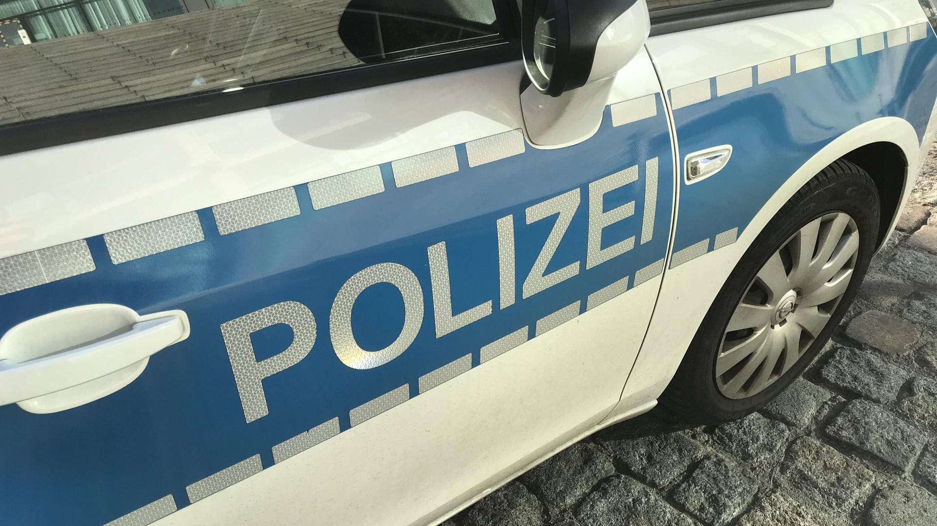 Ein Polizeiauto: Der Streifenwagen prallte gegen eine Ampel, bevor er im Gleisbett der Straßenbahn liegen blieb (Symbolfoto). Ein Polizeiauto: Der Streifenwagen prallte gegen eine Ampel, bevor er im Gleisbett der Straßenbahn liegen blieb (Symbolfoto).