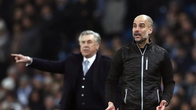Carlo Ancelotti (l) und Pep Guardiola.