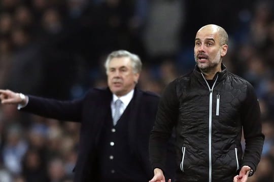 Carlo Ancelotti (l) und Pep Guardiola.