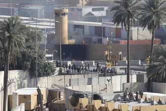 Blick über das Gelände der US-Botschaft in Bagdad.