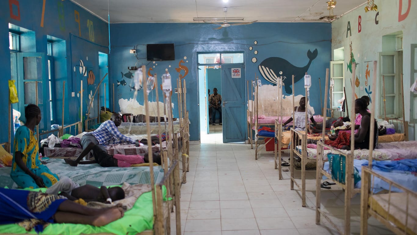 Ein Krankenzimmer im Al Sabbah-Kinderkrankenhaus in Juba.