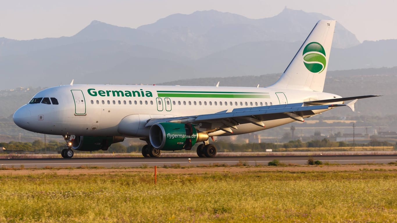 Germania Airbus A319: Nach der Pleite im Februar 2019 fordert der Insolvenzverwalter Millionen von der Fluggesellschaft.