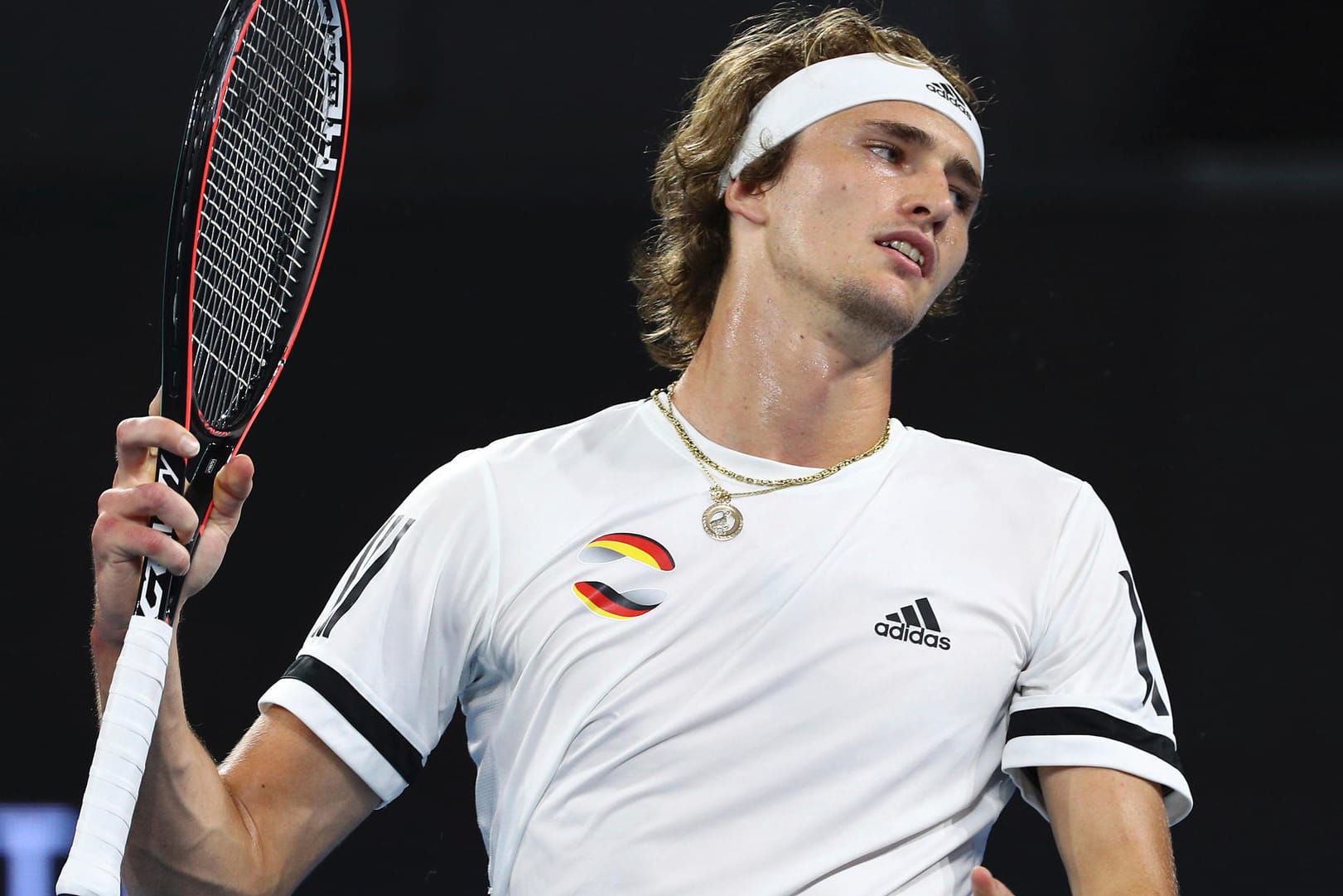 Die Nerven verloren: Alexander Zverev im Match gegen Stefanos Tsitsipas.