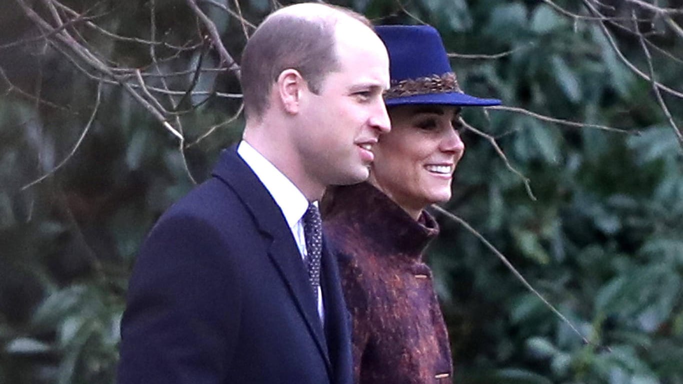 Prinz William und Herzogin Kate: Die beiden besuchten am Sonntag einen Gottesdienst in Sandringham.