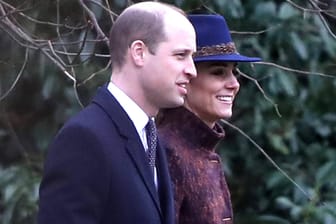 Prinz William und Herzogin Kate: Die beiden besuchten am Sonntag einen Gottesdienst in Sandringham.