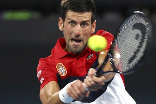 Hat beim ATP Cup mit Serbien einen starken Auftritt: Novak Djokovic in Aktion.