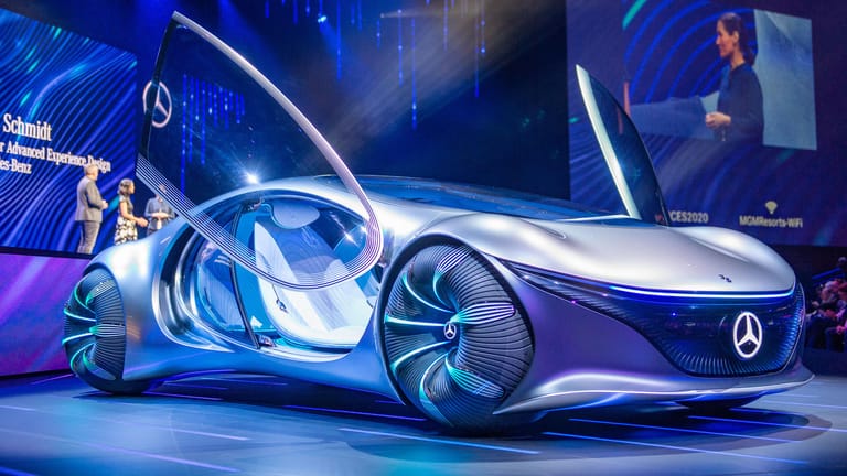 Das Konzeptfahrzeug "Vision AVTR": Daimler entwickelte das Auto nach dem Vorbild des Films "Avatar".