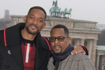 Will Smith (l) und Martin Lawrence vor der Deutschlandpremiere von "Bad Boys For Life" in Berlin.