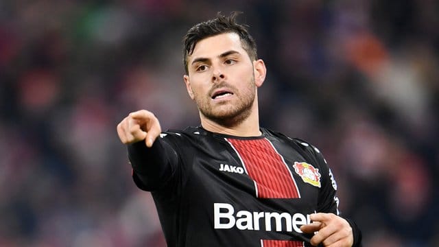 Könnte zum deutschen Kader für die Olympischen Spiele in Tokio gehören: Kevin Volland von Bayer Leverkusen. Könnte zum deutschen Kader für die Olympischen Spiele in Tokio gehören: Kevin Volland von Bayer Leverkusen.