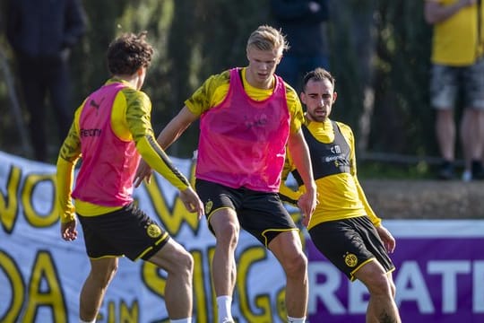 Erling Haaland beim BVB-Training in Marbella.