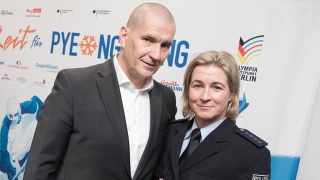 Eisschnellläuferin Claudia Pechstein und ihr Lebensgefährte Matthias Große. Eisschnellläuferin Claudia Pechstein und ihr Lebensgefährte Matthias Große.