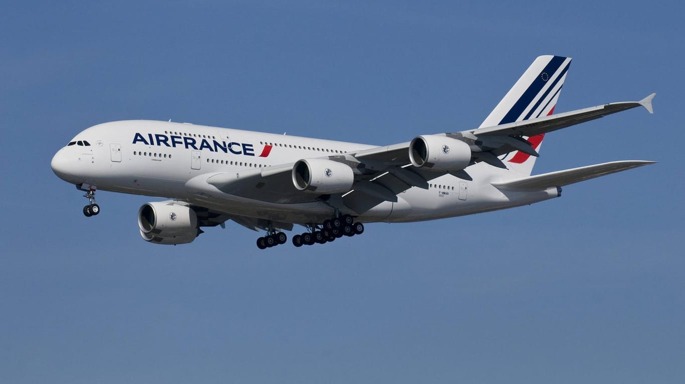 Passagierflugzeug der Air France: Nach der Landung machten die Flughafenmitarbeiter einen schrecklichen Fund. (Symbolbild)