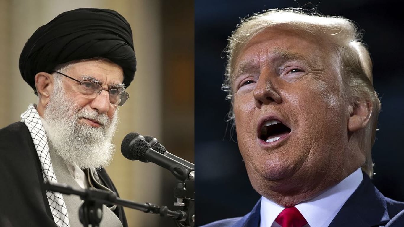 Die Kontrahenten Ali Chamenei und Donald Trump schenken sich nichts.