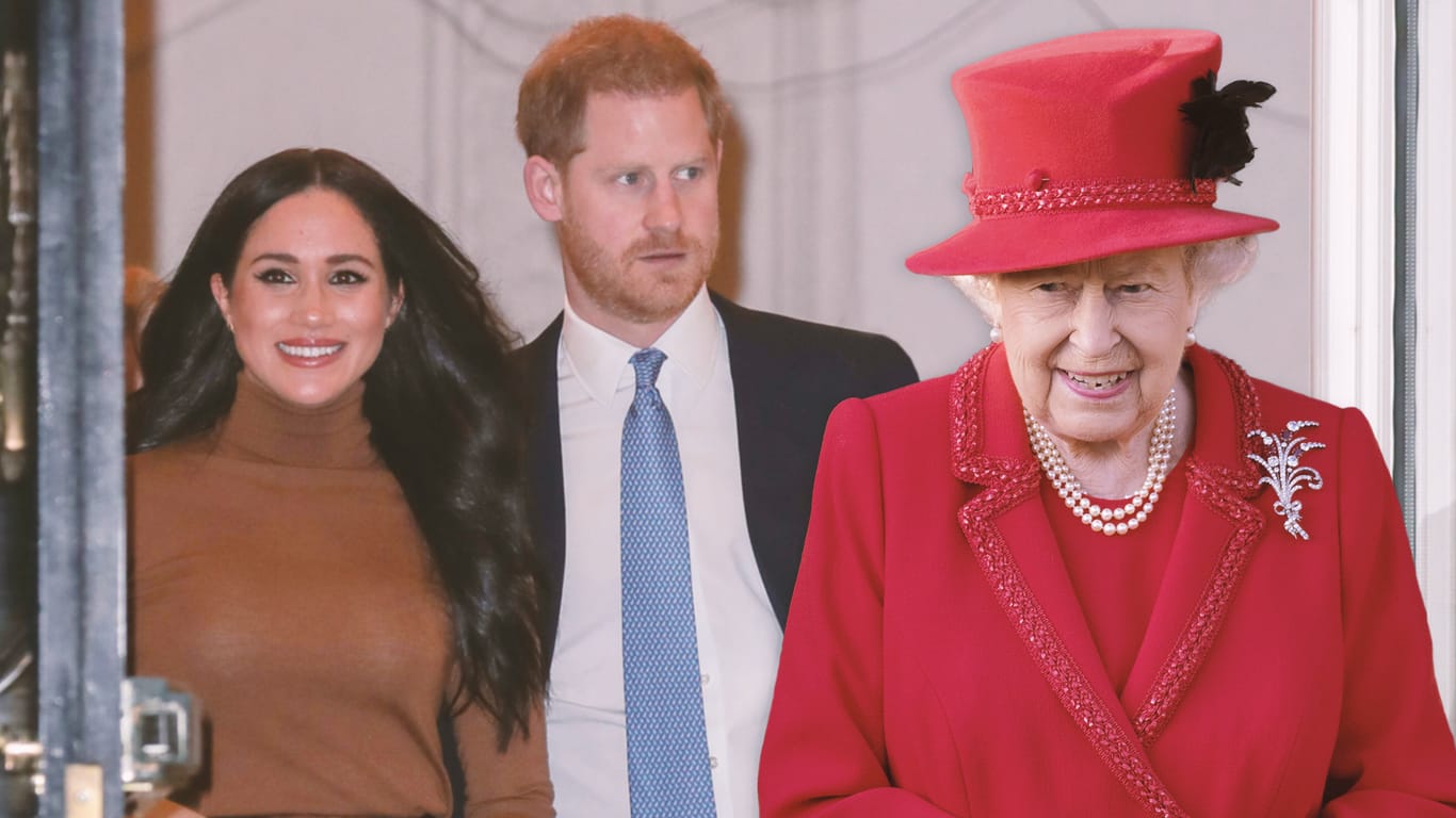 Harry und Meghan ziehen sich zurück: Queen Elizabeth II. soll von dem Plan nichts gewusst haben.