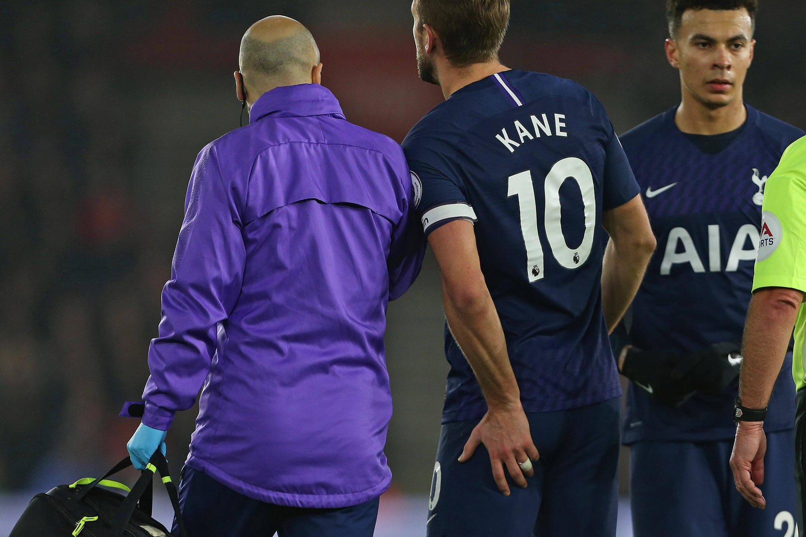 Da ist es passiert: Harry Kane verletzte sich gegen Southampton am Oberschenkel