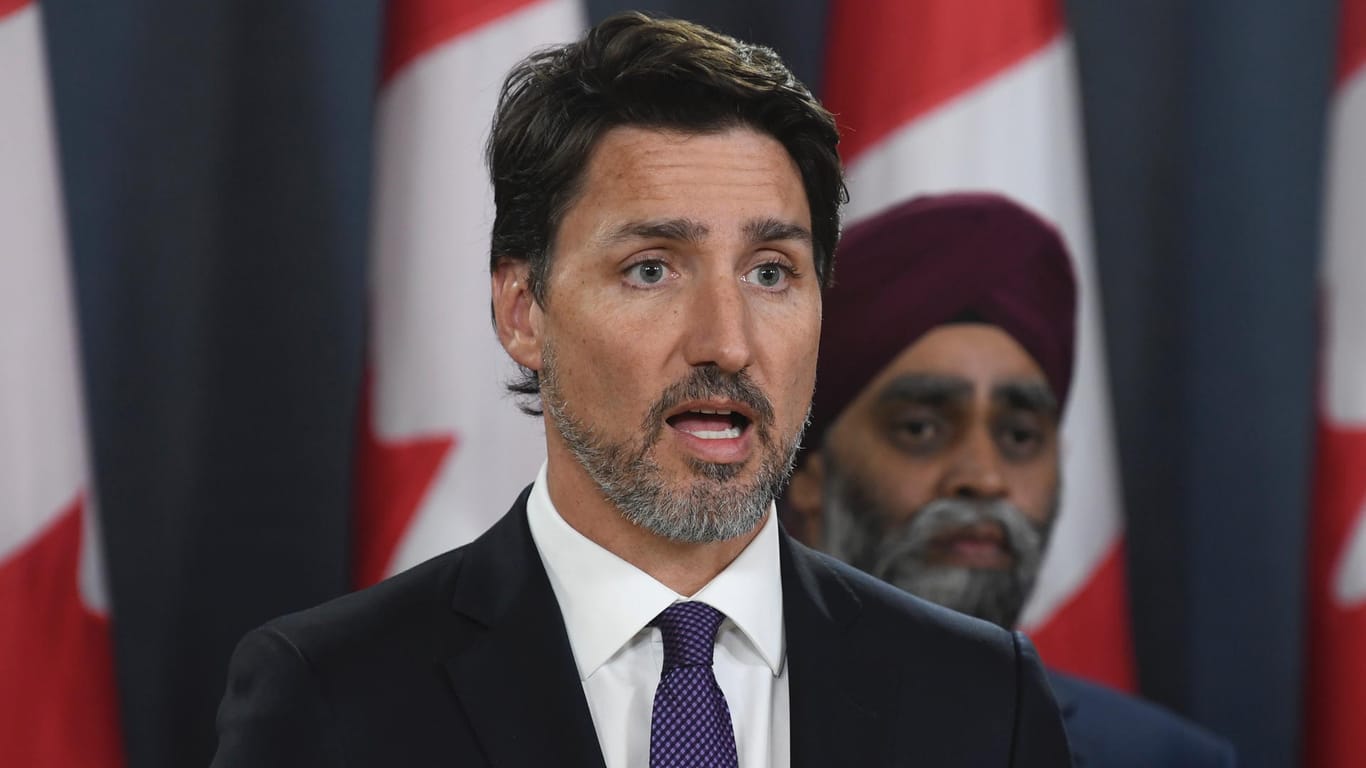 Kanadas Premierminister Justin Trudeau geht beim dem Absturz der Boeing von einem Abschuss durch den Iran aus.