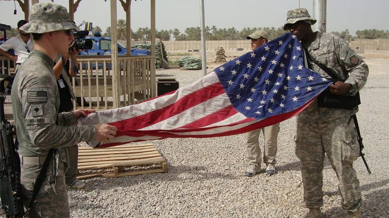 US-Soldaten im irakischen Militärstützpunkt Scania: 5.200 US-Soldaten befinden sich derzeit noch im Irak (Archivbild).