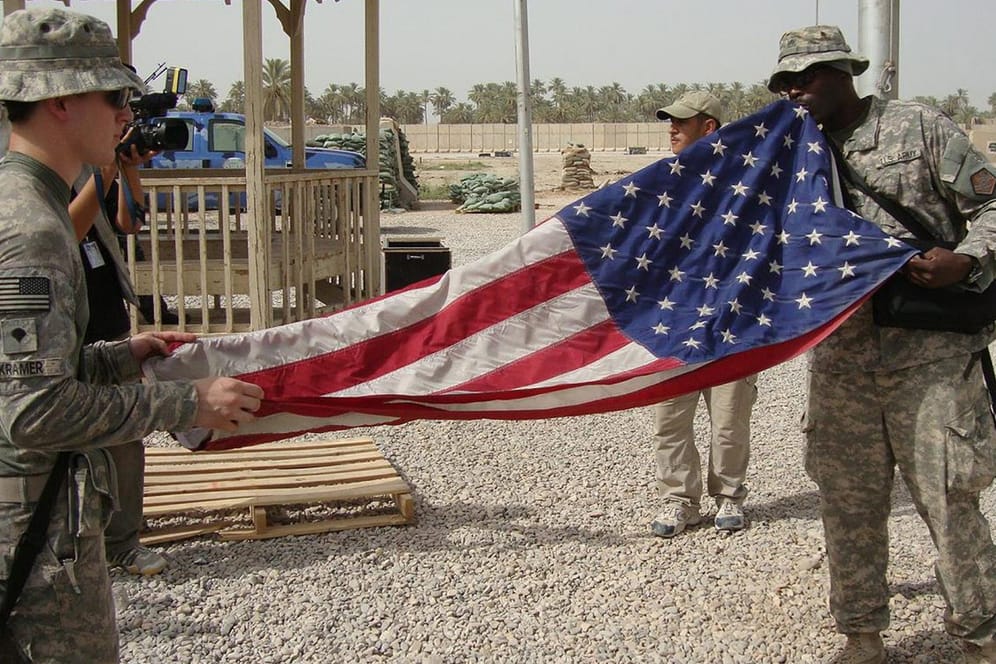 US-Soldaten im irakischen Militärstützpunkt Scania: 5.200 US-Soldaten befinden sich derzeit noch im Irak (Archivbild).
