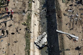 Absturzstelle in Schahedschahr: Flug PS752 verschwand am Mittwochmorgen vom Radar und stürzte im Umland von Teheran ab.
