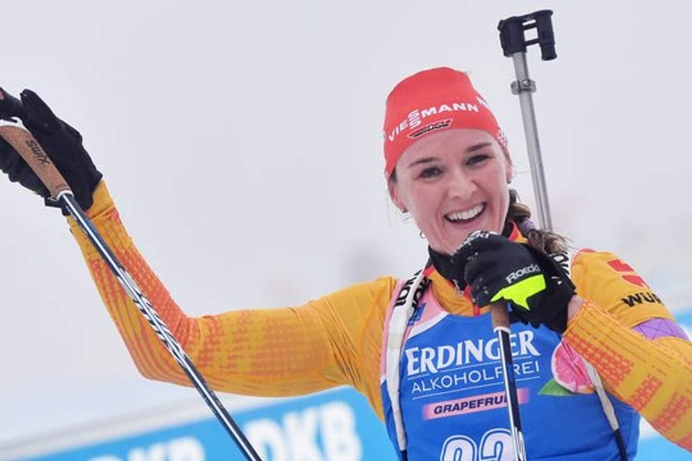 Biathletin Denise Herrmann geht beim Weltcup in Oberhof auch in der Staffel an den Start.