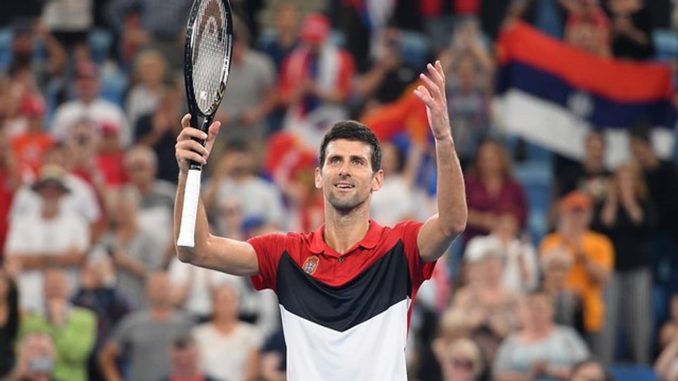 Steht mit Serbien im Finale beim ATP Cup: Novak Djokovic.