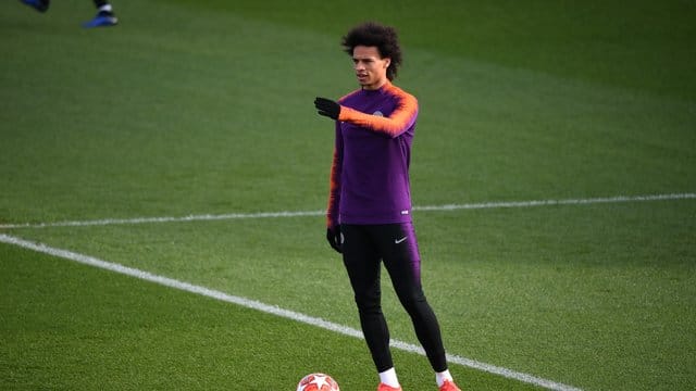 Hat bei Manchester City wieder das Training mit dem Ball aufgenommen: Leroy Sané. Hat bei Manchester City wieder das Training mit dem Ball aufgenommen: Leroy Sané.