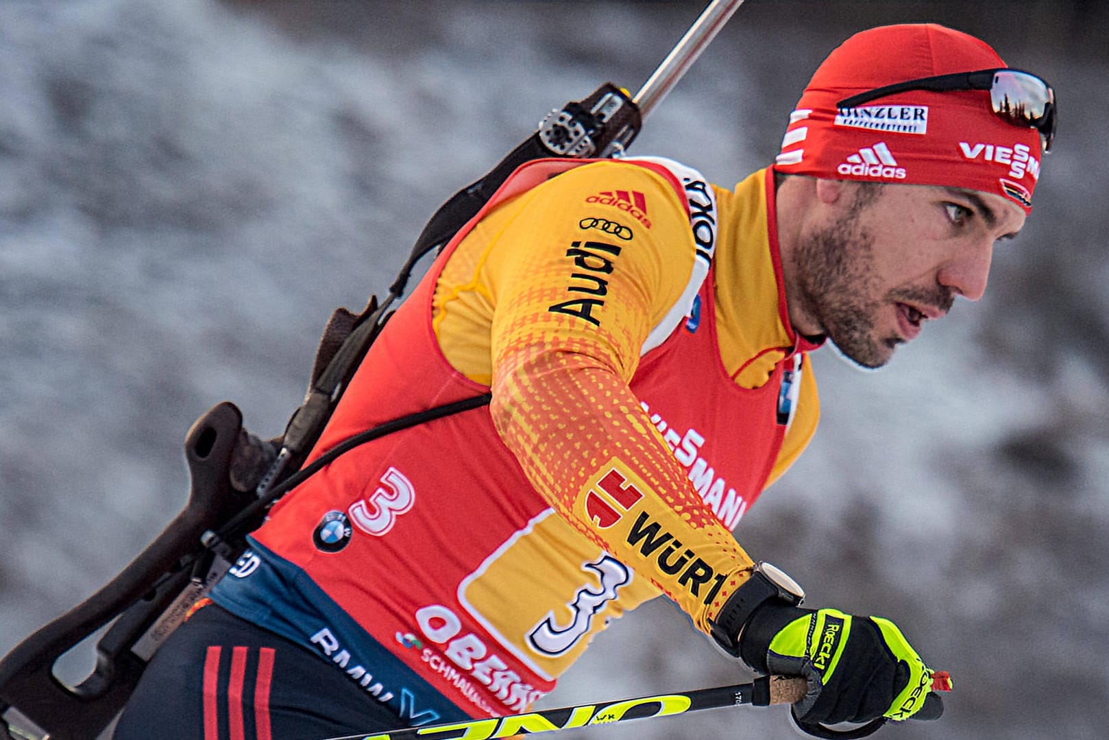 Sprang beim Massensprint in Oberhof auf das Podium: Arnd Peiffer.